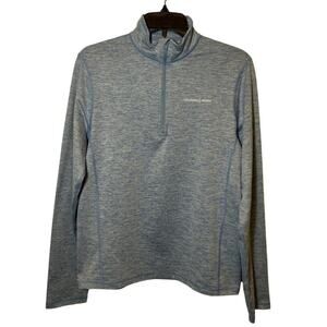 Vineyard Vines Men's Heathered Blue 1/4 Zip Pullover Long Sleeve Lightweight Siz